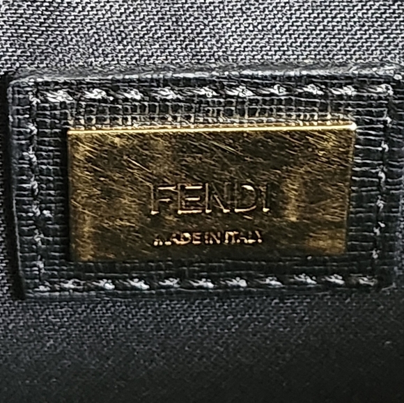 Fendi Black Saffiano Leather Small Studded Monster Demi Jour Shoulder Bag - Picture 10 of 16